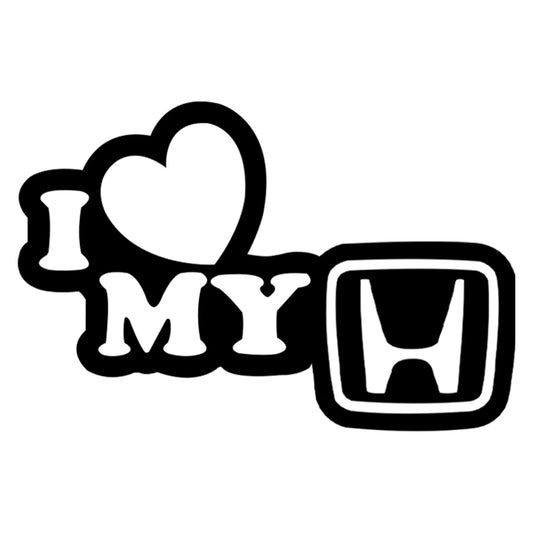 I love my Honda matrica főkép, fekete színben, fehér alapon.