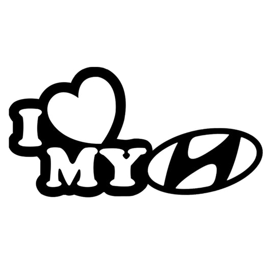 I love my Hyundai matrica főkép, fekete színben, fehér alapon.