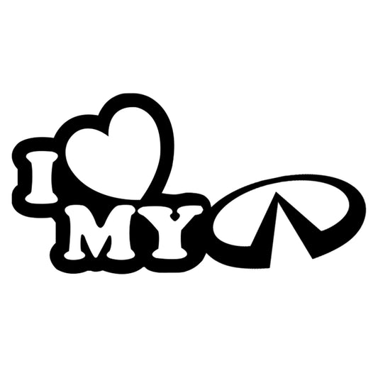 I love my Infiniti matrica főkép, fekete színben, fehér alapon.