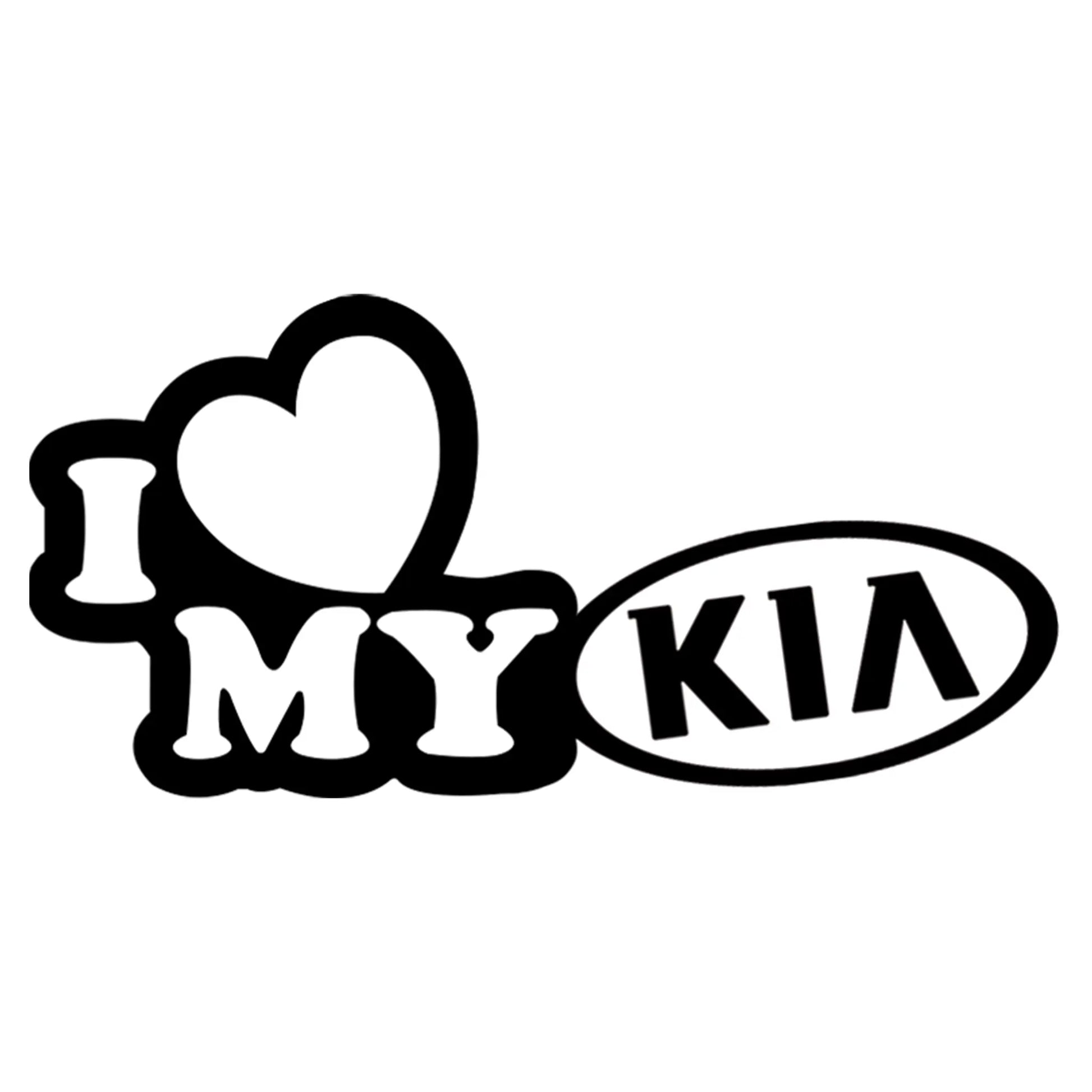 I love my KIA matrica főkép, fekete színben, fehér alapon.
