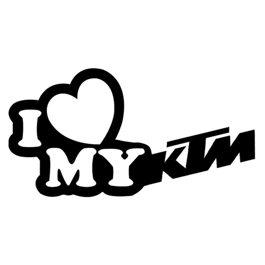 I love my KTM matrica főkép, fekete színben, fehér alapon.