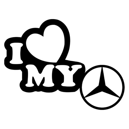 I love my Mercedes-Benz matrica főkép, fekete színben, fehér alapon.