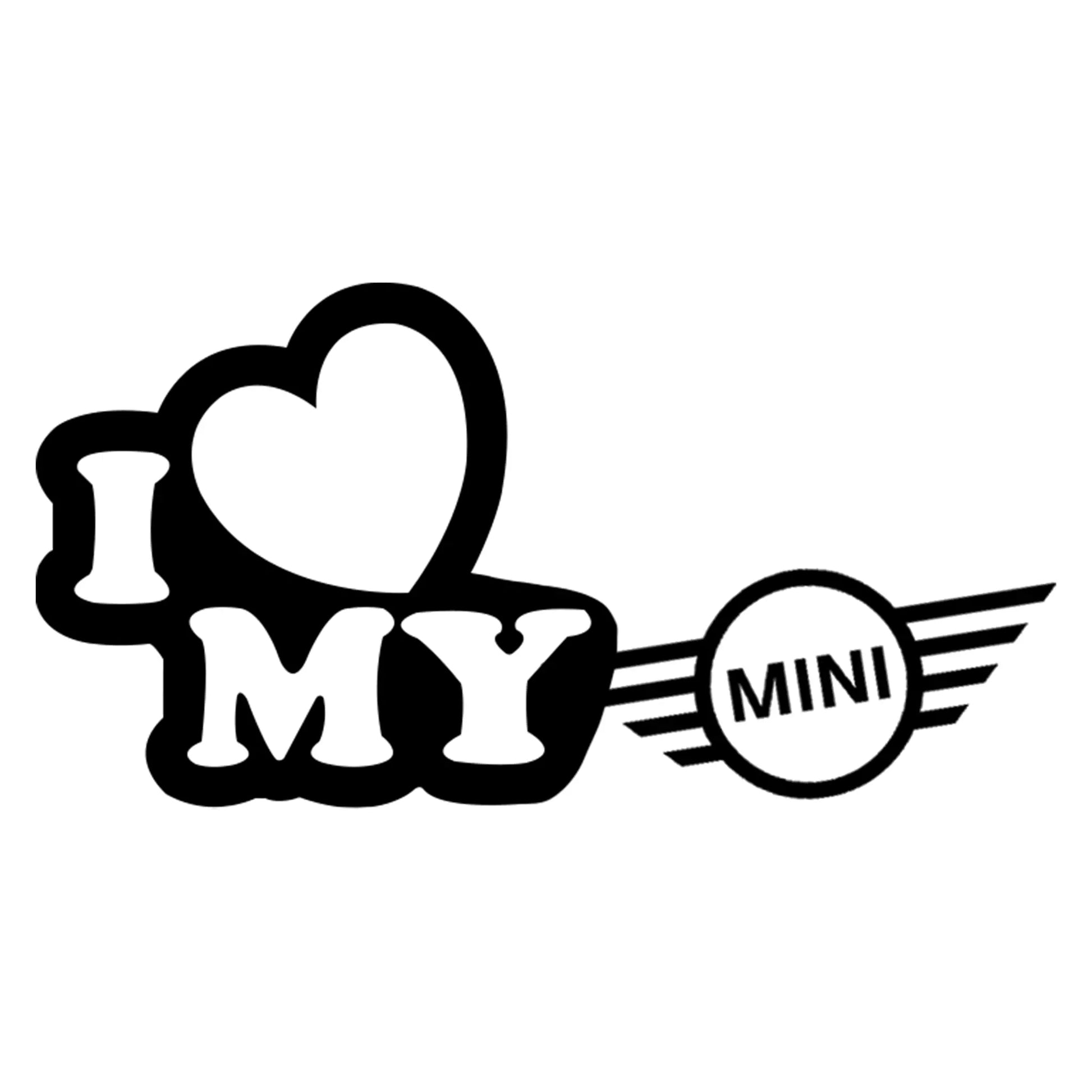 I love my Mini matrica főkép, fekete színben, fehér alapon.