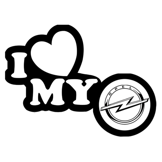 I love my Opel matrica főkép, fekete színben, fehér alapon.
