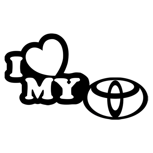 I love my Toyota matrica főkép, fekete színben, fehér alapon.