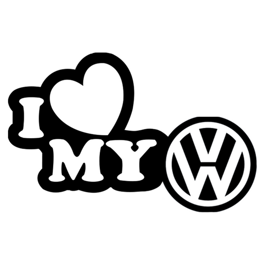 I love my VW matrica főkép, fekete színben, fehér alapon.