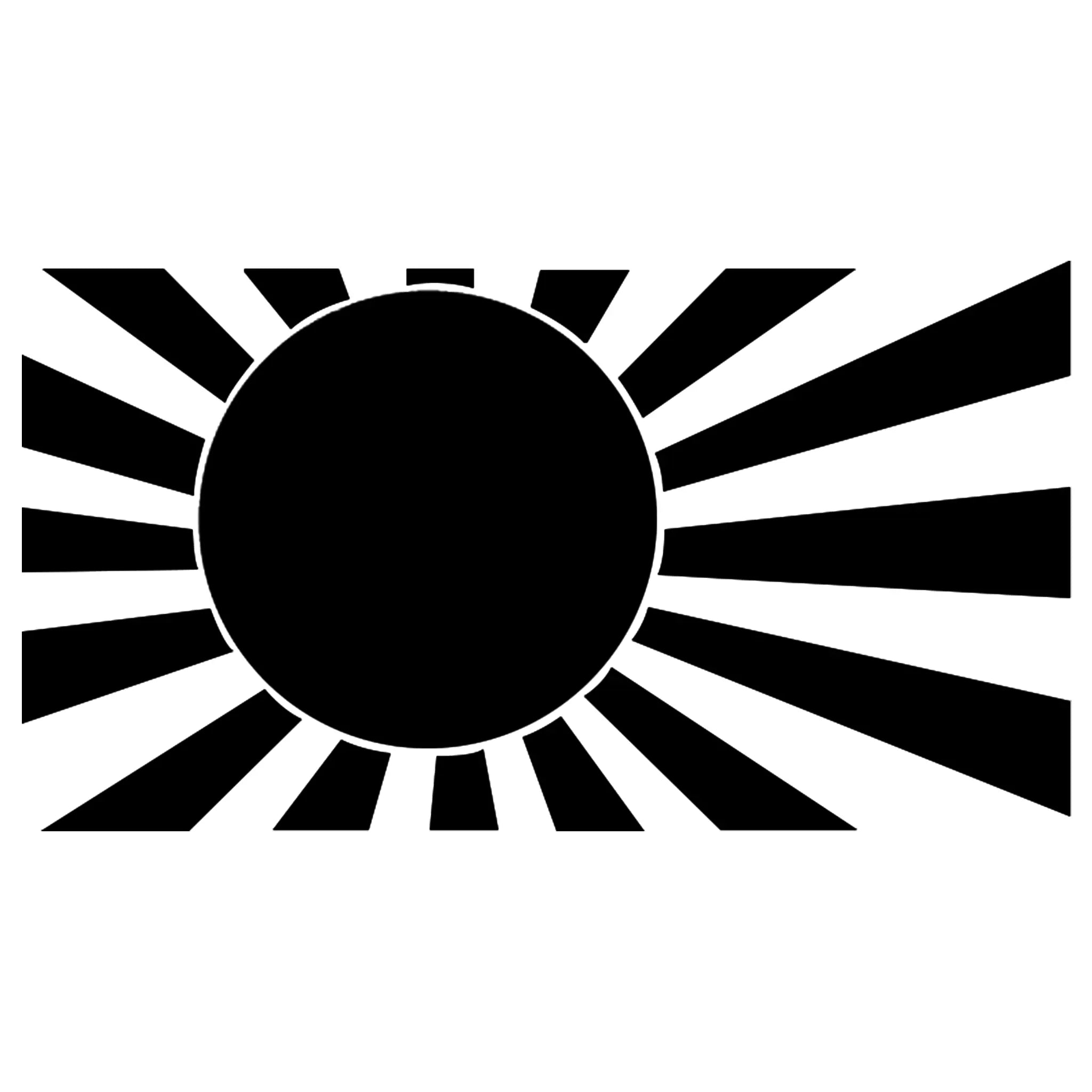 JDM Japán zászló matrica főkép, fekete színben, fehér alapon.