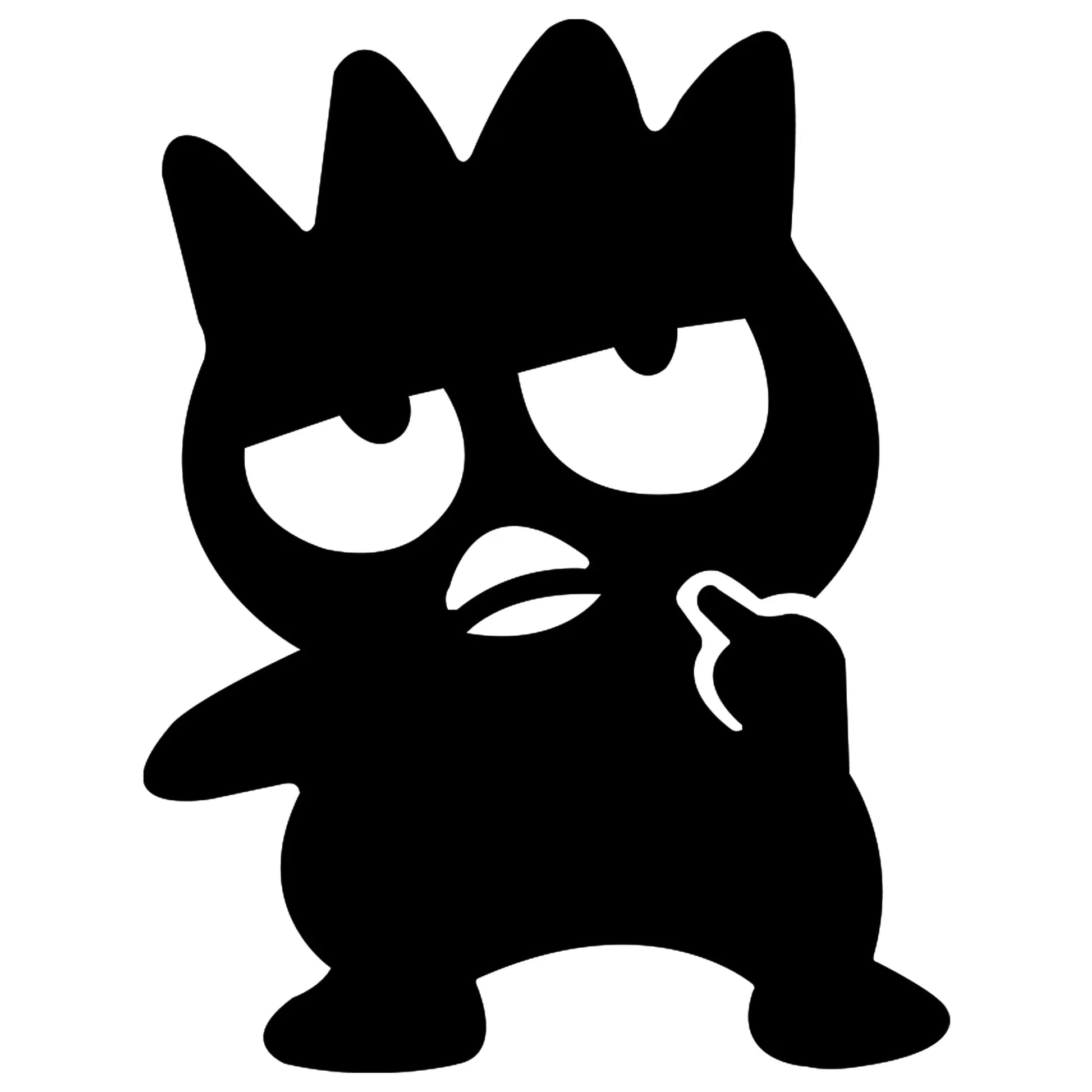 Monster Middle Finger matrica főkép, fekete színben, fehér alapon.