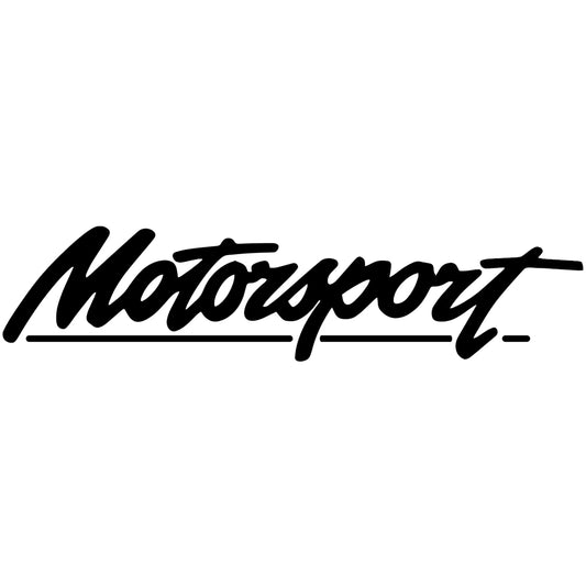 Motorsport matrica főkép, fekete színben, fehér alapon.
