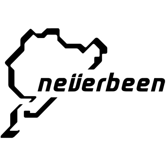 Nurburgring neverbeen matrica főkép, fekete színben, fehér alapon.
