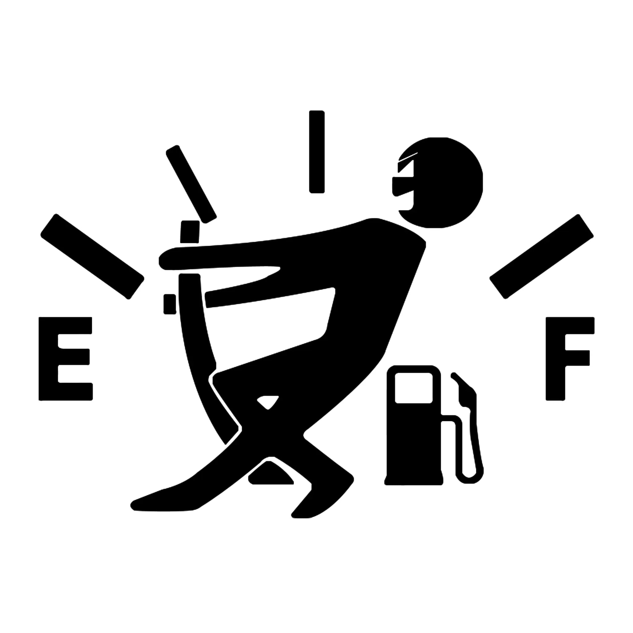 Out Of Gas matrica főkép, fekete színben, fehér alapon.