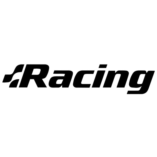 Racing matrica főkép, fekete színben, fehér alapon.
