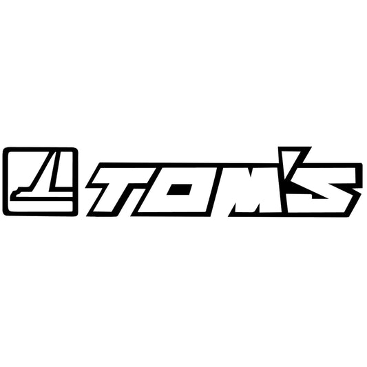 TOM's Motorsport Retro matrica főkép, fekete színben, fehér alapon.