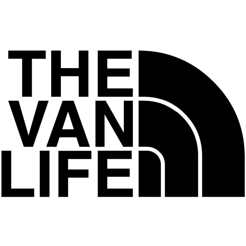 The Van Life matrica főkép, fekete színben, fehér alapon.