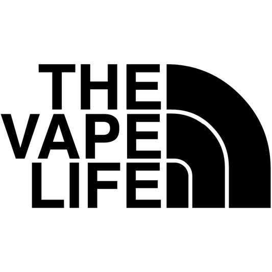 The Vape Life matrica főkép, fekete színben, fehér alapon.