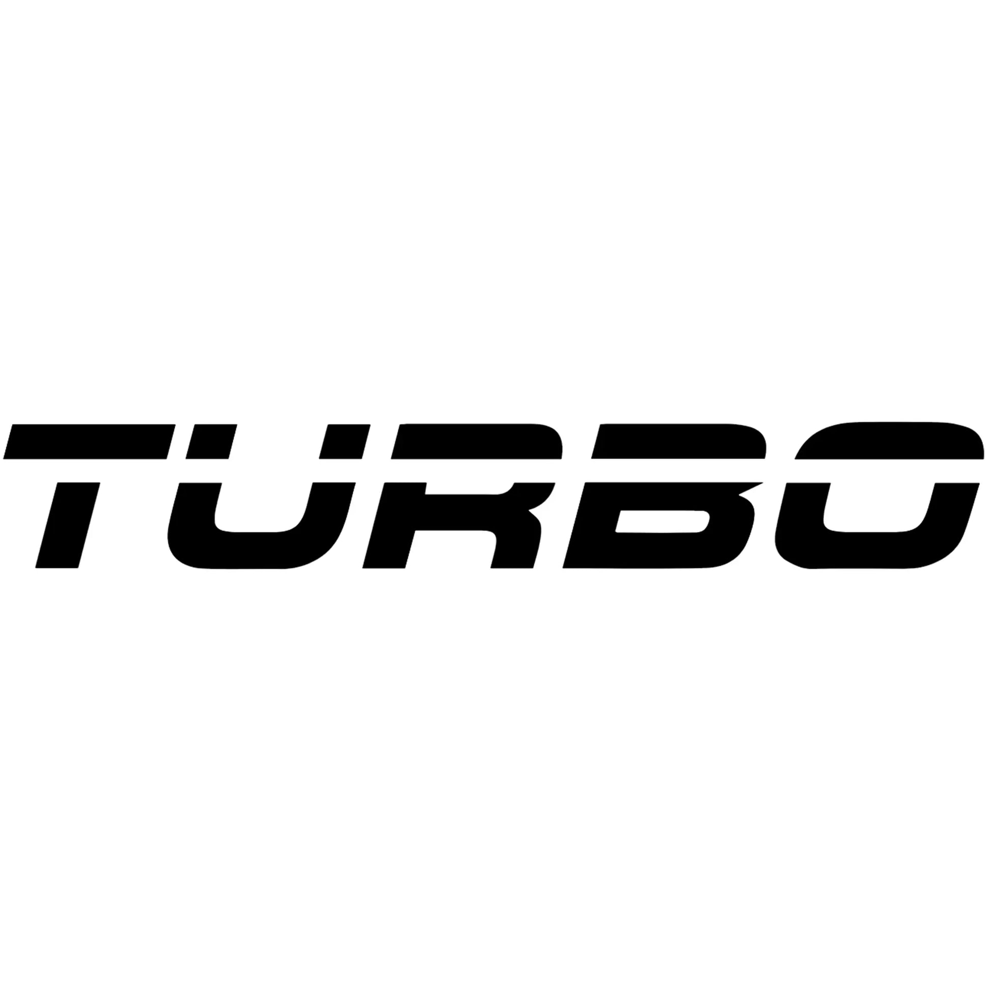 Turbo Retro matrica főkép, fekete színben, fehér alapon.