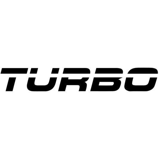 Turbo Retro matrica főkép, fekete színben, fehér alapon.