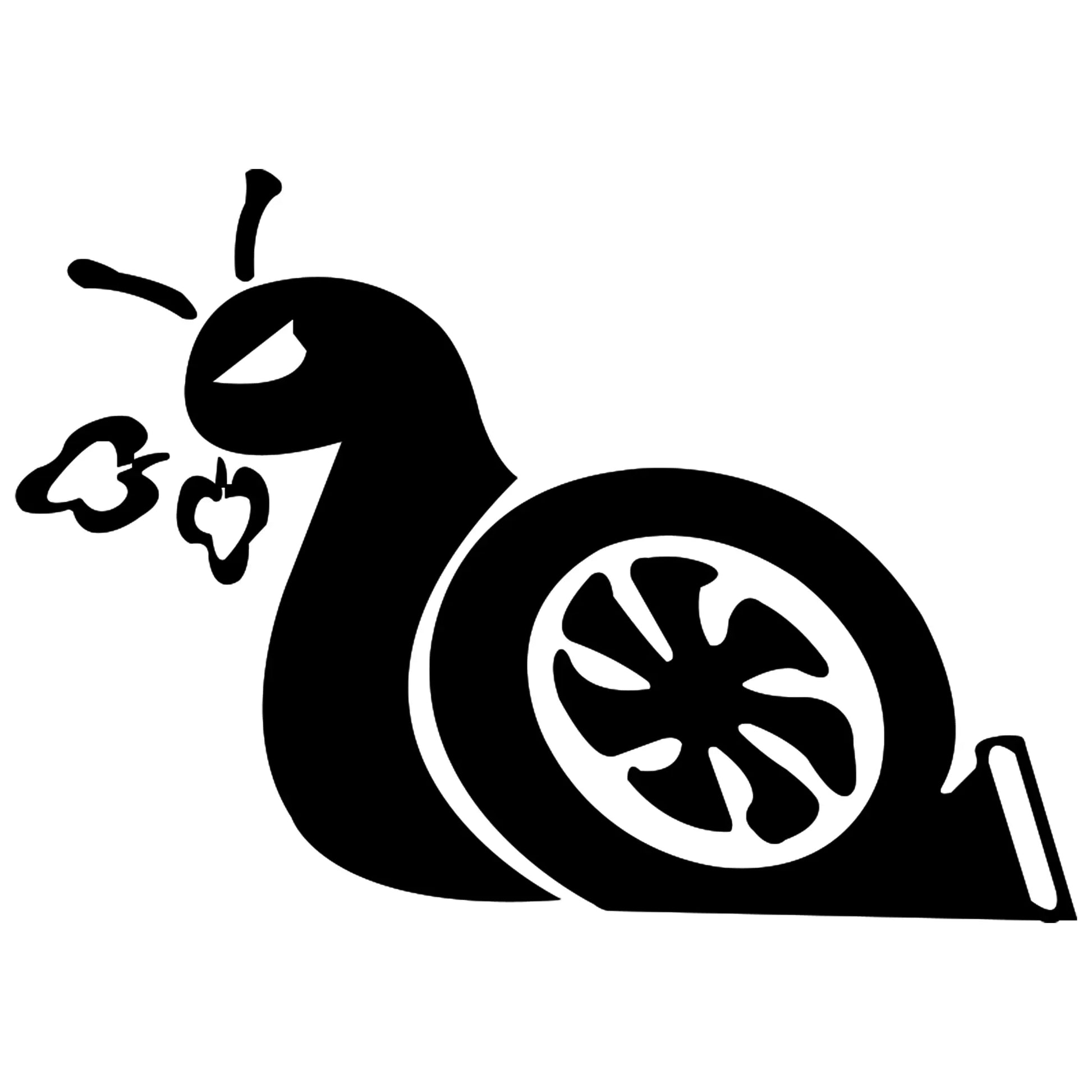 Turbo csiga matrica főkép, fekete színben, fehér alapon.