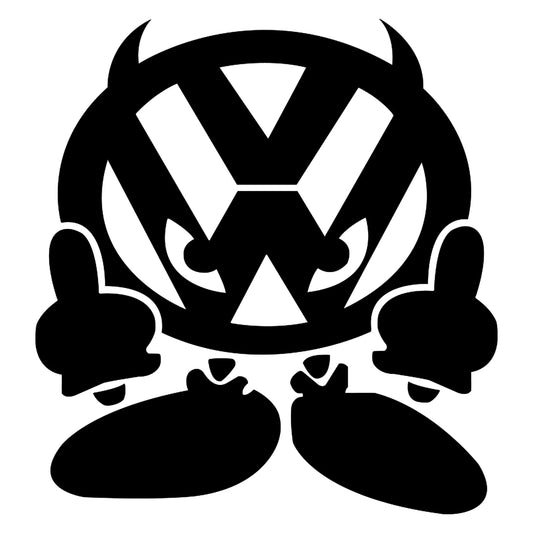 VW Demon matrica főkép, fekete színben, fehér alapon.