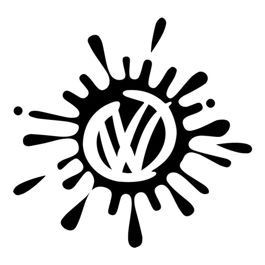 Volkswagen Splash matrica főkép, fekete színben, fehér alapon.