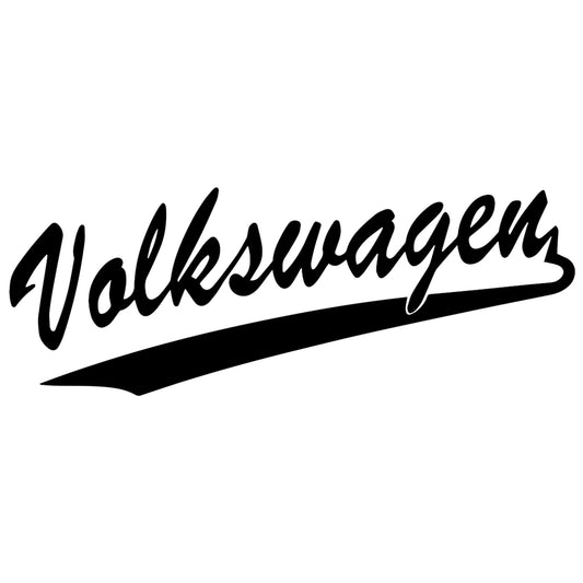 Volkswagen Vintage matrica főkép, fekete színben, fehér alapon.