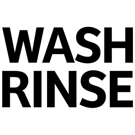 Wash Rinse matrica főkép, fekete színben, fehér alapon.