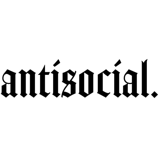 antisocial matrica főkép, fekete színben, fehér alapon.