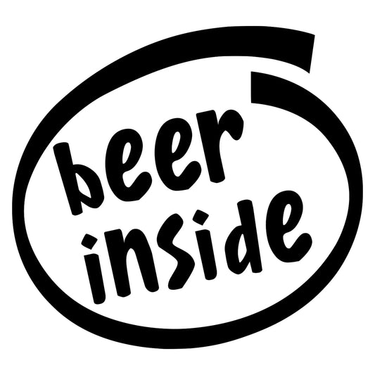 beer inside matrica főkép, fekete színben, fehér alapon.