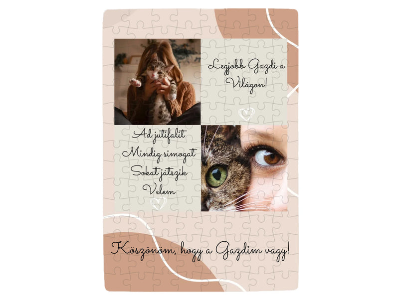 Cica gazdi 1. - 2 fénykép - Saját fényképes puzzle