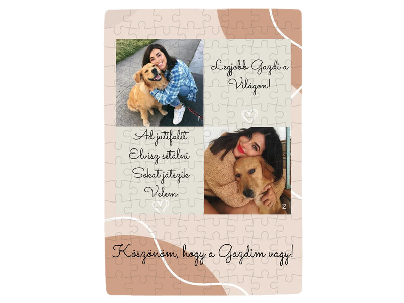 Kutya gazdi 1. - 2 fénykép - Saját fényképes puzzle