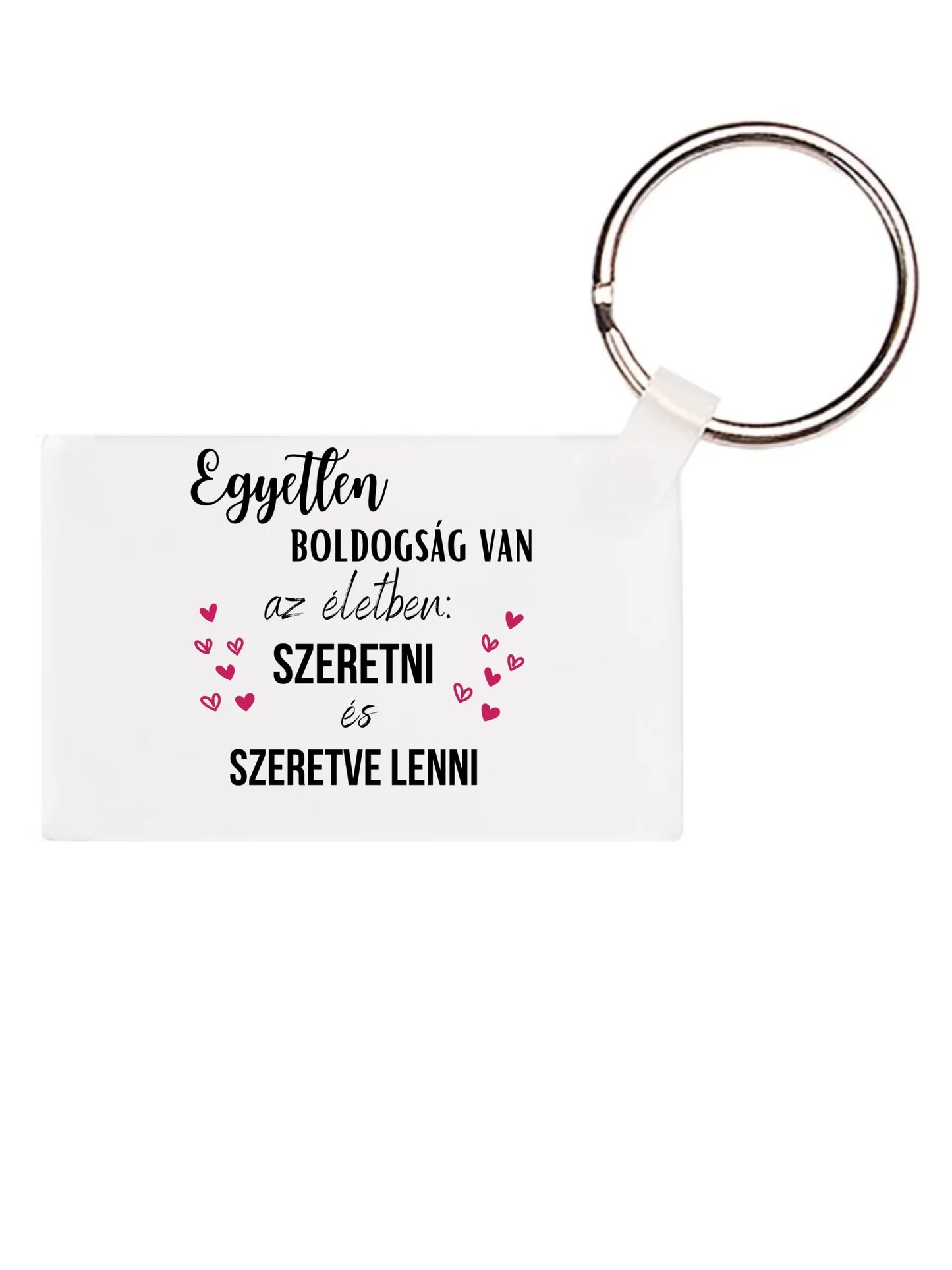 Téglalap alakú kulcstartó hátulja