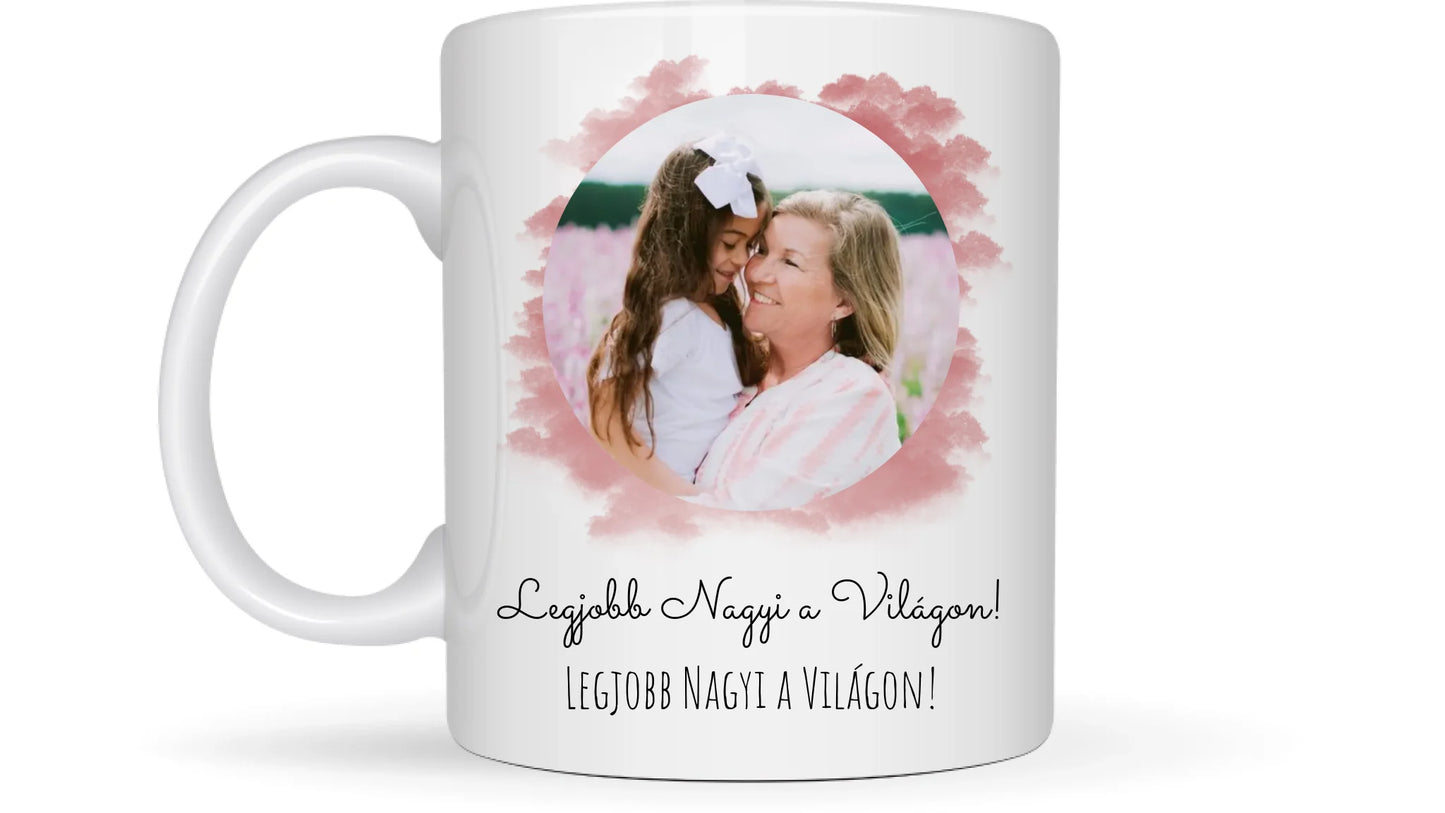 Legjobb Nagyi a világon 2. - 1 fénykép - Saját fényképes bögre