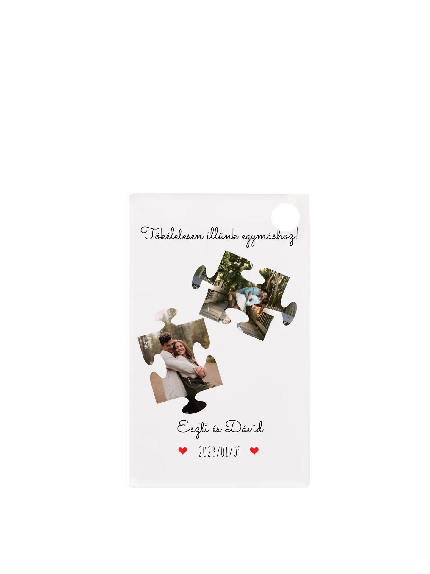 Puzzle 1. - 2 fénykép - Saját fényképes kulcstartó