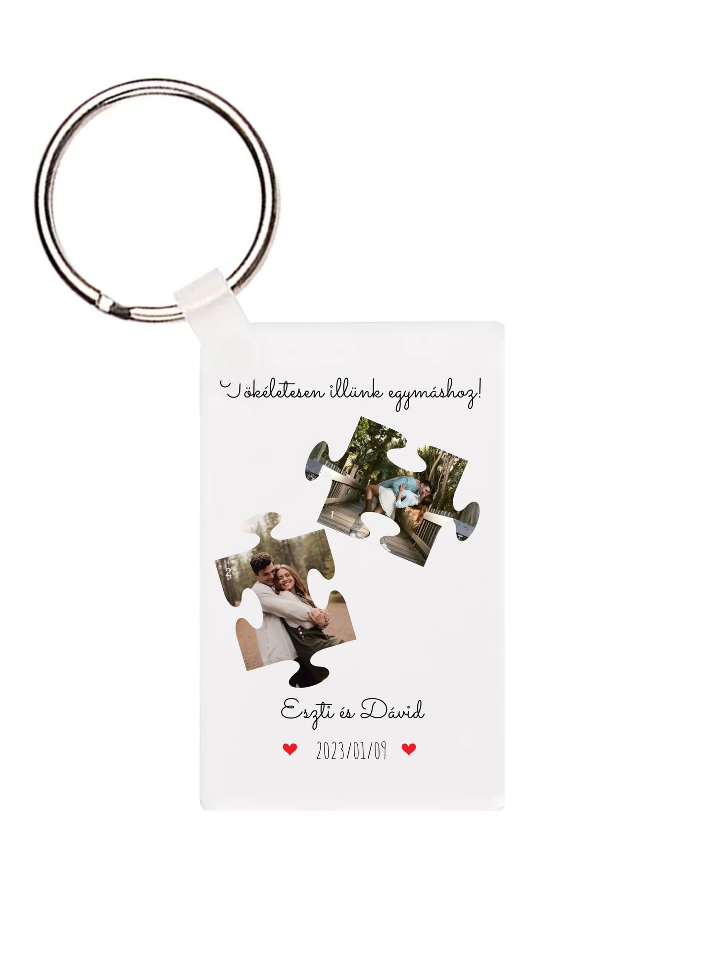 Puzzle 1. - 2 fénykép - Saját fényképes kulcstartó