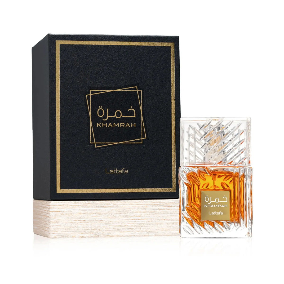 Lattafa Khamrah Eau de Parfum 100 ml – üveg és díszdoboz