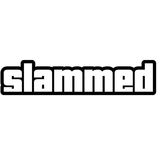 slammed 2 matrica főkép, fekete színben, fehér alapon.