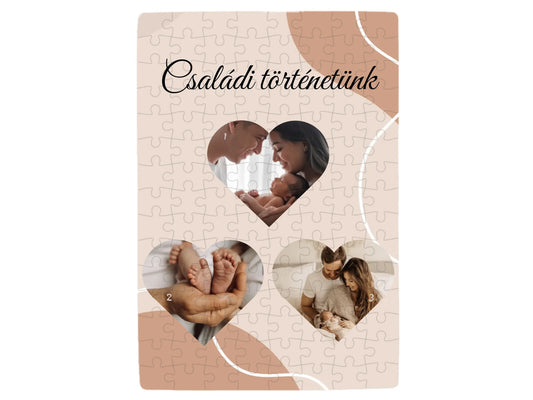 Hármas szív fotókollázs - 3 fénykép - Saját fényképes puzzle